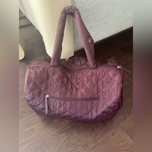 DSW Burgundy Satin-Look duffle bag